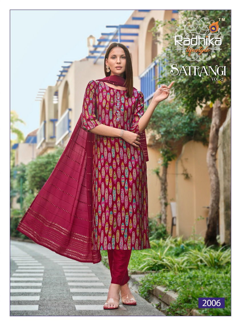 Satrangi Vol 2 By Radhika 2001 To 2006 Kurti With Bottom Dupatta Wholesale In Delhi
